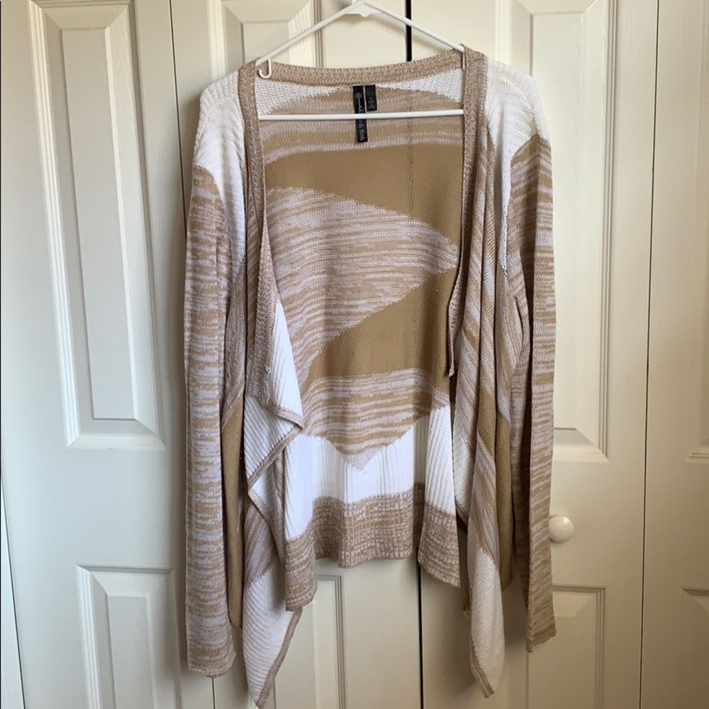 Tan & White Sweater